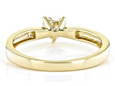Moissanite 14k Yellow Gold Ring .50ct DEW