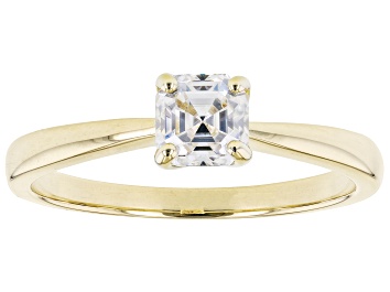 Picture of Moissanite 14k Yellow Gold Ring .58ct DEW