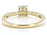 Moissanite 14k Yellow Gold Ring .58ct DEW