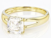 Moissanite 14k Yellow Gold Ring 1.85ct DEW