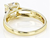 Moissanite 14k Yellow Gold Ring 1.85ct DEW