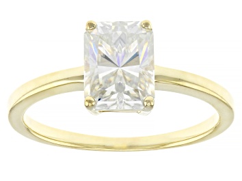 Picture of Moissanite 14k Yellow Gold Ring 2.52ct DEW