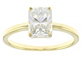 Moissanite 14k Yellow Gold Ring 2.52ct DEW