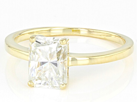 Moissanite 14k Yellow Gold Ring 2.52ct DEW