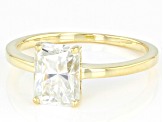 Moissanite 14k Yellow Gold Ring 2.52ct DEW