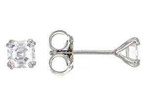 Moissanite Platineve Stud Earrings .94ctw DEW