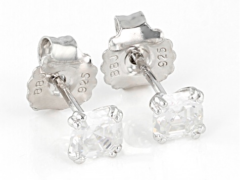 Moissanite Platineve Stud Earrings .94ctw DEW