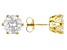 Moissanite 14k Yellow Gold Over Silver Stud Earrings 5.40ctw DEW