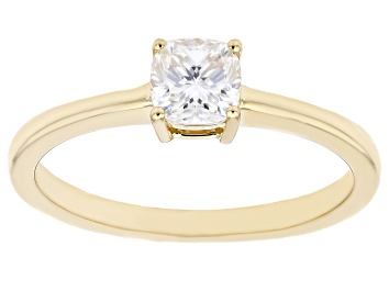 Picture of Moissanite 14k Yellow Gold Ring .60ct DEW