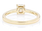 Moissanite 14k Yellow Gold Ring .60ct DEW