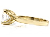 Moissanite 14k Yellow Gold Ring 2.40ct DEW