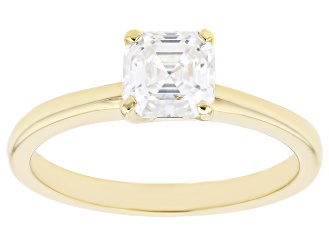 Moissanite 14k Yellow Gold Ring .95ct DEW