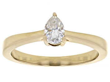 Picture of Moissanite 14k Yellow Gold Ring .43ct DEW
