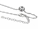 Green And Colorless Moissanite Platineve Pendant .65ctw DEW