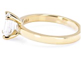 Moissanite 14k Yellow Gold Solitaire Ring 1.01ct DEW