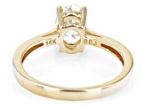 Moissanite 14k Yellow Gold Solitaire Ring 1.50ct DEW