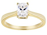 Moissanite 14k Yellow Gold Solitaire Ring 1.20ct DEW