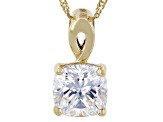 Moissanite 14k Yellow Gold Solitaire Pendant 1.70ct DEW