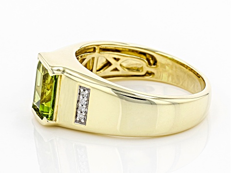 Mens vintage clearance peridot ring