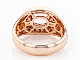 Peach Cor-de-Rosa Morganite(TM) 10k Rose Gold Men's Ring 1.73ctw