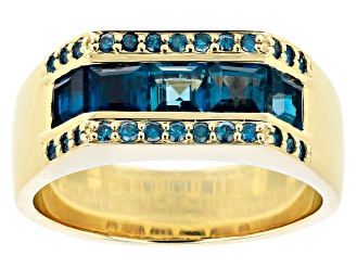 London Blue Topaz 10k Yellow Gold Ring 2.51ctw