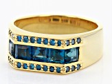 London Blue Topaz 10k Yellow Gold Ring 2.51ctw