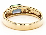 Mystic Fire Topaz 10k Yellow Gold Men's Ring 1.05ctw