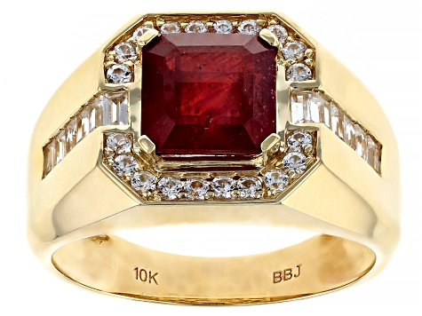 Mahaleo(R) Ruby 10k Yellow Gold Men's Ring