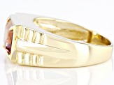 Bi-Color Ametrine 10k Yellow Gold Men's Ring 2.29ctw