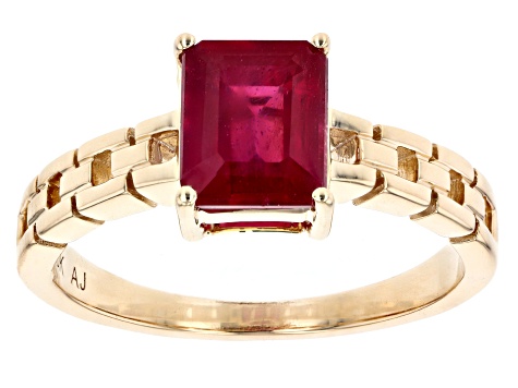 Red Mahaleo® Ruby 10k Yellow Gold Ring 2.97ct - MWG079 | JTV.com