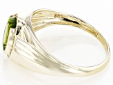 Green Peridot 10k Yellow Gold Men's Ring 1.83ctw