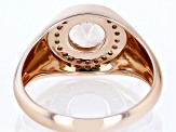 Peach Morganite 10k Rose Gold Men's Ring 1.71ctw