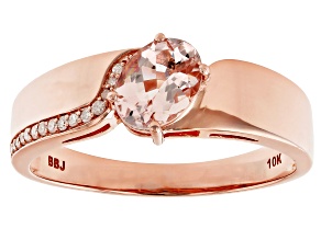 Peach Morganite 10k Rose Gold Ring 1.01ctw