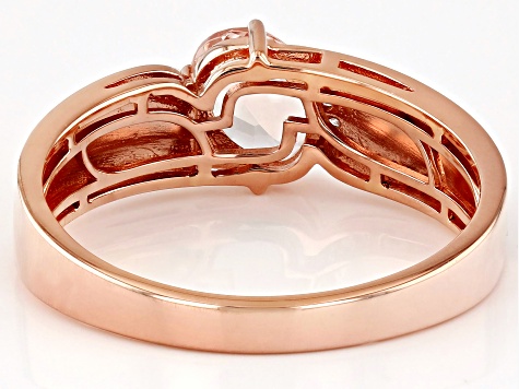 Peach Morganite 10k Rose Gold Ring 1.01ctw