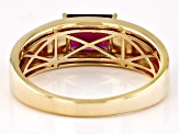 Grape Color Garnet 10k Yellow Gold Band Ring 1.60ctw