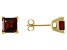 Red Vermelho Garnet™ 10k Yellow Gold Stud Earrings 2.38ctw