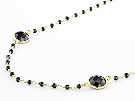 バッグ Innovator INV1811STP Sterling Silver 36L Black Spinel 18K Yellow Gold Over Sterling Silver Cross