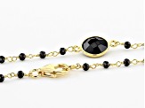 Black Spinel 18k Yellow Gold Over Sterling Silver Necklace 26.00ctw