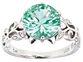 Green Lab Created Spinel Rhodium Over Silver Ring 3.27ct - NCH010 | JTV.com