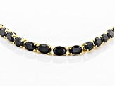 Black Spinel 18k Yellow Gold Over Silver Bracelet 13.80ctw