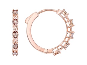 Pink Garnet 18K Rose Gold Over Sterling Silver Earrings 1.62ctw