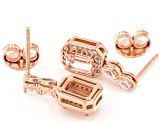Peach Morganite 18K Rose Gold Over Sterling Silver Earrings 1.38ctw