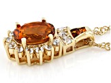 Orange Madeira Citrine 18K Yellow Gold Over Sterling Silver Pendant With Chain 2.04ctw