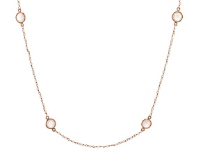 Light Pink Quartz 18K Rose Gold Over Sterling Silver Necklace
