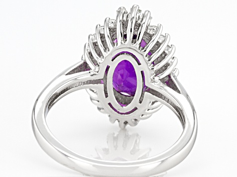 2.88Ct Natural Baguette Amethyst Ring 925 Sterling Silver Gemstone Jewelry Gifts 