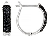 Black Spinel Rhodium Over Sterling Silver Earrings 0.71ctw