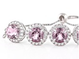 Pink Zandrite® Rhodium Over Sterling Silver Bolo Bracelet 8.97ctw