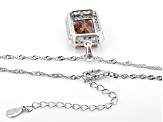 Pink Zandrite® Rhodium Over Sterling Silver Pendant With Chain 6.22ctw