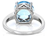 Sky Blue Topaz Rhodium Over Sterling Silver Solitaire Ring 4.04ctw