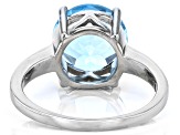 Sky Blue Topaz Rhodium Over Sterling Silver Solitaire Ring 4.04ctw